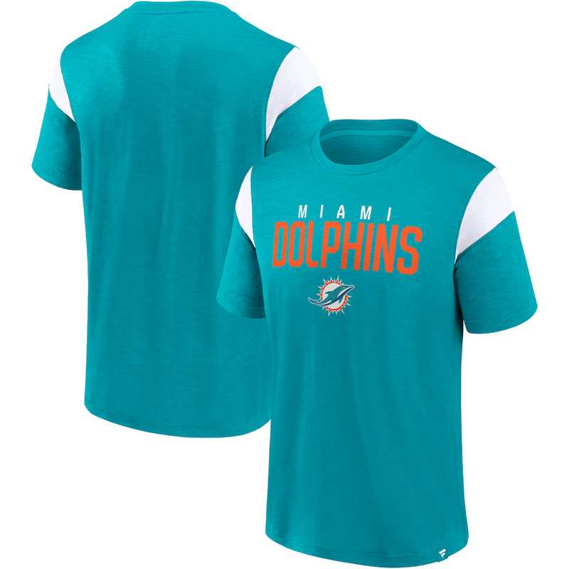 Miami Dolphins Fanatics Branded Aqua Home Stretch Team Men's T-Shirt,We sell and wholesale Miami Dolphins Fanatics Branded Aqua Home Stretch Team Men's T-Shirt on line form chian!